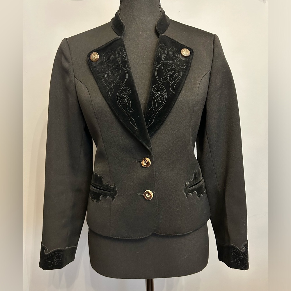 Vintage LODENFREY Hunting Blazer with Velvet/Velour Trim, size S